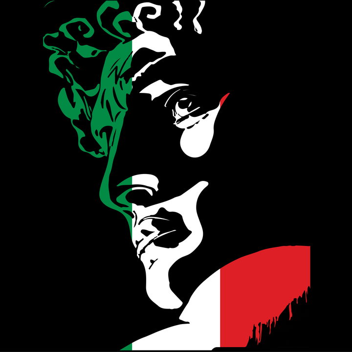 The FlorenStyle emblem — Michelangelo's David rendered in the green, white and red of the Italian flag